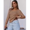 imageANRABESS Womens Long Sleeve V Neck Cable Knit Sweater Jumper 2025 Fall Pullover Top Cute Soft Ladies Dressy Casual OutfitsKhaki Tan