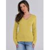 imageANRABESS Womens Long Sleeve V Neck Cable Knit Sweater Jumper 2025 Fall Pullover Top Cute Soft Ladies Dressy Casual OutfitsYellow