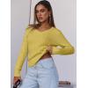 imageANRABESS Womens Long Sleeve V Neck Cable Knit Sweater Jumper 2025 Fall Pullover Top Cute Soft Ladies Dressy Casual OutfitsYellow