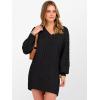imageANRABESS Womens Long Sleeve V Neck Oversized Cable Knit Mini Sweater Dresses 2025 Fall Trendy Baggy Pullover Tunic OutfitsBlack