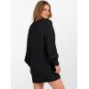 imageANRABESS Womens Long Sleeve V Neck Oversized Cable Knit Mini Sweater Dresses 2025 Fall Trendy Baggy Pullover Tunic OutfitsBlack