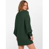 imageANRABESS Womens Long Sleeve V Neck Oversized Cable Knit Mini Sweater Dresses 2025 Fall Trendy Baggy Pullover Tunic OutfitsDeep Green