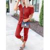 imageANRABESS Womens Loose Summer Casual Off Shoulder Elastic Waist Stretchy Long Romper Jumpsuit01red
