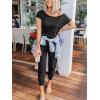 imageANRABESS Womens Loose Summer Casual Off Shoulder Elastic Waist Stretchy Long Romper JumpsuitBlack