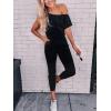 imageANRABESS Womens Loose Summer Casual Off Shoulder Elastic Waist Stretchy Long Romper JumpsuitBlack