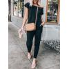 imageANRABESS Womens Loose Summer Casual Off Shoulder Elastic Waist Stretchy Long Romper JumpsuitBlack
