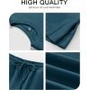 imageANRABESS Womens Lounge Sets 2 Piece Outfits Summer Casual Short Sleeve Sweatsuits Matching Tracksuits Wide Leg Pant SetLake Green