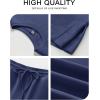 imageANRABESS Womens Lounge Sets 2 Piece Outfits Summer Casual Short Sleeve Sweatsuits Matching Tracksuits Wide Leg Pant SetNavy Blue