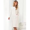 imageANRABESS Womens Nightgown Sweater Dress Long Sleeve Fuzzy Knit Cozy Casual Loungewear 2025 Fall Midi Dress with PocketsBeige