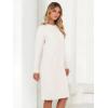 imageANRABESS Womens Nightgown Sweater Dress Long Sleeve Fuzzy Knit Cozy Casual Loungewear 2025 Fall Midi Dress with PocketsBeige