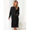 imageANRABESS Womens Nightgown Sweater Dress Long Sleeve Fuzzy Knit Cozy Casual Loungewear 2025 Fall Midi Dress with PocketsBlack