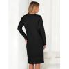 imageANRABESS Womens Nightgown Sweater Dress Long Sleeve Fuzzy Knit Cozy Casual Loungewear 2025 Fall Midi Dress with PocketsBlack