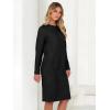 imageANRABESS Womens Nightgown Sweater Dress Long Sleeve Fuzzy Knit Cozy Casual Loungewear 2025 Fall Midi Dress with PocketsBlack