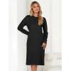 imageANRABESS Womens Nightgown Sweater Dress Long Sleeve Fuzzy Knit Cozy Casual Loungewear 2025 Fall Midi Dress with PocketsBlack