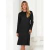imageANRABESS Womens Nightgown Sweater Dress Long Sleeve Fuzzy Knit Cozy Casual Loungewear 2025 Fall Midi Dress with PocketsBlack