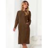 imageANRABESS Womens Nightgown Sweater Dress Long Sleeve Fuzzy Knit Cozy Casual Loungewear 2025 Fall Midi Dress with PocketsBrown