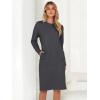 imageANRABESS Womens Nightgown Sweater Dress Long Sleeve Fuzzy Knit Cozy Casual Loungewear 2025 Fall Midi Dress with PocketsDeep Gray