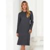 imageANRABESS Womens Nightgown Sweater Dress Long Sleeve Fuzzy Knit Cozy Casual Loungewear 2025 Fall Midi Dress with PocketsDeep Gray