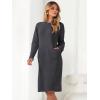 imageANRABESS Womens Nightgown Sweater Dress Long Sleeve Fuzzy Knit Cozy Casual Loungewear 2025 Fall Midi Dress with PocketsDeep Gray