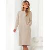 imageANRABESS Womens Nightgown Sweater Dress Long Sleeve Fuzzy Knit Cozy Casual Loungewear 2025 Fall Midi Dress with PocketsLight Khaki