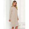 imageANRABESS Womens Nightgown Sweater Dress Long Sleeve Fuzzy Knit Cozy Casual Loungewear 2025 Fall Midi Dress with PocketsLight Khaki