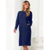 imageANRABESS Womens Nightgown Sweater Dress Long Sleeve Fuzzy Knit Cozy Casual Loungewear 2025 Fall Midi Dress with PocketsNavy Blue