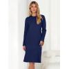 imageANRABESS Womens Nightgown Sweater Dress Long Sleeve Fuzzy Knit Cozy Casual Loungewear 2025 Fall Midi Dress with PocketsNavy Blue