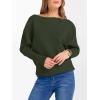 imageANRABESS Womens Off Shoulder Sweaters 2025 Fall Long Batwing Sleeve Loose Fit Knit Tops Casual Pullovers JumpersArmy Green