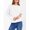 imageANRABESS Womens Off Shoulder Sweaters 2025 Fall Long Batwing Sleeve Loose Fit Knit Tops Casual Pullovers JumpersWhite