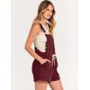 imageANRABESS Womens Overall Shorts Summer Casual Shortalls Loose Bib Rompers Beach Jumpsuit Vacation Jumpers Comfy ClothesMaroon