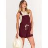 imageANRABESS Womens Overall Shorts Summer Casual Shortalls Loose Bib Rompers Beach Jumpsuit Vacation Jumpers Comfy ClothesMaroon