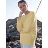 imageANRABESS Womens Oversized Crewneck Long Sleeve Fuzzy Knit Casual Chunky Warm 2025 Fall Pullover Sweaters Top Trendy OutfitsBeige Yellow