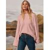 imageANRABESS Womens Oversized Crewneck Long Sleeve Fuzzy Knit Casual Chunky Warm 2025 Fall Pullover Sweaters Top Trendy OutfitsCoral Pink