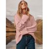 imageANRABESS Womens Oversized Crewneck Long Sleeve Fuzzy Knit Casual Chunky Warm 2025 Fall Pullover Sweaters Top Trendy OutfitsCoral Pink
