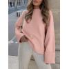 imageANRABESS Womens Oversized Crewneck Long Sleeve Fuzzy Knit Casual Chunky Warm 2025 Fall Pullover Sweaters Top Trendy OutfitsCoral Pink