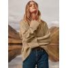 imageANRABESS Womens Oversized Crewneck Long Sleeve Fuzzy Knit Casual Chunky Warm 2025 Fall Pullover Sweaters Top Trendy OutfitsDark Khaki