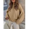 imageANRABESS Womens Oversized Crewneck Long Sleeve Fuzzy Knit Casual Chunky Warm 2025 Fall Pullover Sweaters Top Trendy OutfitsDark Khaki