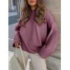 imageANRABESS Womens Oversized Crewneck Long Sleeve Fuzzy Knit Casual Chunky Warm 2025 Fall Pullover Sweaters Top Trendy OutfitsFuchsia