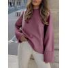 imageANRABESS Womens Oversized Crewneck Long Sleeve Fuzzy Knit Casual Chunky Warm 2025 Fall Pullover Sweaters Top Trendy OutfitsFuchsia