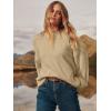 imageANRABESS Womens Oversized Crewneck Long Sleeve Fuzzy Knit Casual Chunky Warm 2025 Fall Pullover Sweaters Top Trendy OutfitsLight Khaki
