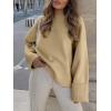 imageANRABESS Womens Oversized Crewneck Long Sleeve Fuzzy Knit Casual Chunky Warm 2025 Fall Pullover Sweaters Top Trendy OutfitsLight Khaki