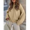 imageANRABESS Womens Oversized Crewneck Long Sleeve Fuzzy Knit Casual Chunky Warm 2025 Fall Pullover Sweaters Top Trendy OutfitsLight Khaki