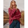 imageANRABESS Womens Oversized Crewneck Long Sleeve Fuzzy Knit Casual Chunky Warm 2025 Fall Pullover Sweaters Top Trendy OutfitsRed