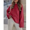 imageANRABESS Womens Oversized Crewneck Long Sleeve Fuzzy Knit Casual Chunky Warm 2025 Fall Pullover Sweaters Top Trendy OutfitsRed
