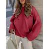 imageANRABESS Womens Oversized Crewneck Long Sleeve Fuzzy Knit Casual Chunky Warm 2025 Fall Pullover Sweaters Top Trendy OutfitsRed