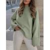 imageANRABESS Womens Oversized Crewneck Long Sleeve Fuzzy Knit Casual Chunky Warm 2025 Fall Pullover Sweaters Top Trendy OutfitsSage Green