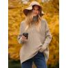 imageANRABESS Womens Oversized Turtleneck Batwing Long Sleeve Casual Cozy Baggy Knit Pullover Tunic Sweater 2025 Fall OutfitsKhaki