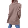 imageANRABESS Womens Oversized Turtleneck Batwing Sleeve Spilt Casual Loose Knit Tunic Pullover Sweater Tops 2025 Fall OutfitsBrown