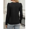 imageANRABESS Womens Puff Long Sleeve Shirts Crewneck Fall Tops Basic Dressy Casual Blouses 2025 Trendy OutfitsBlack
