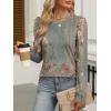 imageANRABESS Womens Puff Long Sleeve Shirts Crewneck Fall Tops Basic Dressy Casual Blouses 2025 Trendy OutfitsStripe Green